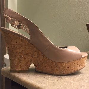 Nude wedges